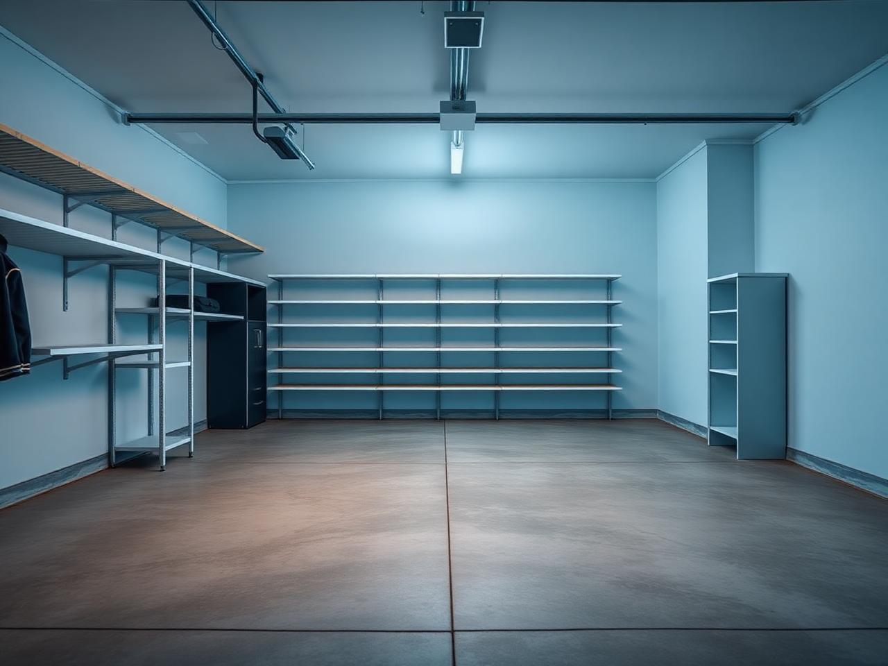 A clean, freshly cleared garage after junk removal